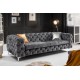 SOFA MODERN BAROCK 240 CM AKSAMIT SZARY