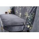 ŁAWKA BOUTIQUE 130CM WZÓR KWIATOWY SZARY WELUR
