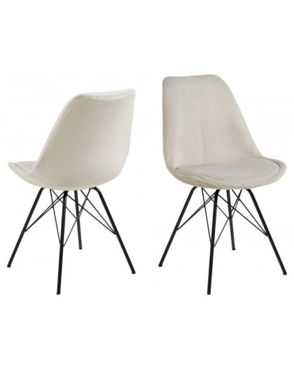 KRZESŁO ERIS WELUR BEŻOWE