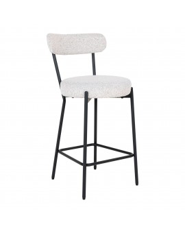 Badalona krzesło barowe białe boucle