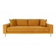 SOFA LIDO 3-OSOBOWA MUSZTARDOWY WELUR