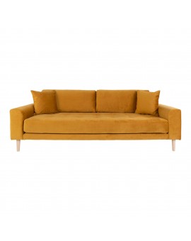 SOFA LIDO 3-OSOBOWA MUSZTARDOWY WELUR