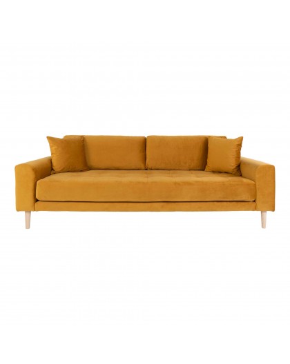 SOFA LIDO 3-OSOBOWA MUSZTARDOWY WELUR