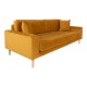 SOFA LIDO 3-OSOBOWA MUSZTARDOWY WELUR