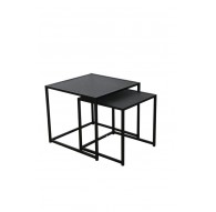 ZESTAW 2 STOLIKÓW KAWOWYCH SLIM LINE 50/40 CM ANTRACYT