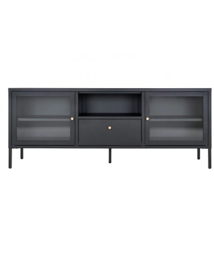 SZAFKA RTV DALBY 150X35 CM METALOWA CZARNA