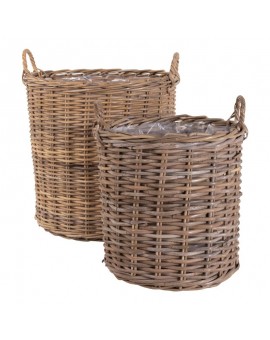 KOSZE DEKORACYJNE INDO RATTAN - 2SZT