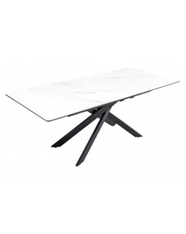 STÓŁ ROZKŁADANY ALPINE 160-200X89,5 CM CERAMIKA BIAŁY
