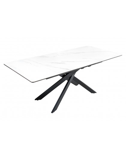 STÓŁ ROZKŁADANY ALPINE 160-200X89,5 CM CERAMIKA BIAŁY