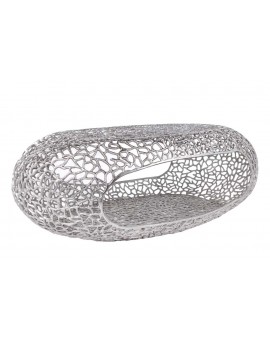 STOLIK KAWOWY LEAF 119 CM SREBRNY