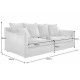 SOFA HEAVEN 200X105 CM BOUCLE SZARY