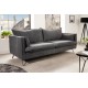 SOFA 3-OSOBOWA ROCCO 194X82 CM SZTRUKS CIEMNOSZARY