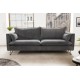 SOFA 3-OSOBOWA ROCCO 194X82 CM SZTRUKS CIEMNOSZARY