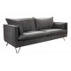 SOFA 3-OSOBOWA ROCCO 194X82 CM SZTRUKS CIEMNOSZARY