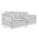 SOFA HEAVEN 200X105 CM SZTRUKS SZARY