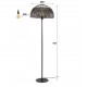 LAMPA PODŁOGOWA ASTER 164 CM METALOWA CZARNOBRĄZOWA