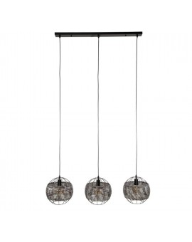 LAMPA WISZĄCA ASTER III METALOWA CZARNOBRĄZOWA