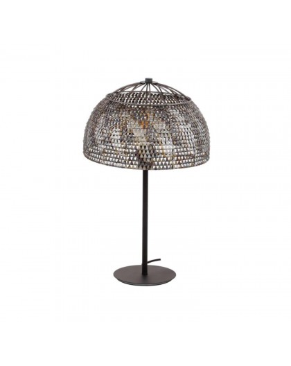 LAMPA STOŁOWA ASTER 35 CM METALOWA CZARNOBRĄZOWA