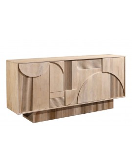 KOMODA ART DECO 170X38 CM MANGO BIAŁY