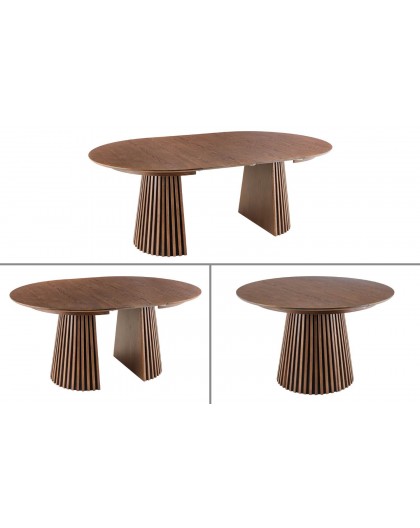 ROZKŁADANY STÓŁ VALHALLA WOOD 120-160-200 CM CIEMNY DĄB 