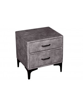 SZAFKA NOCNA BOUTIQUE 46X39 CM SZARY WELUR