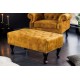 PUF CHESTERFIELD 80X45 CM WELUR MUSZTARDOWY