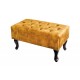 PUF CHESTERFIELD 80X45 CM WELUR MUSZTARDOWY