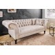 SOFA PARIS CHESTERFIELD 225X98 CM WELUR BEŻOWA