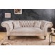 SOFA PARIS CHESTERFIELD 225X98 CM WELUR BEŻOWA