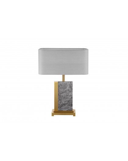 LAMPA STOŁOWA SHELL 50 CM ZŁOTA PODSTAWA