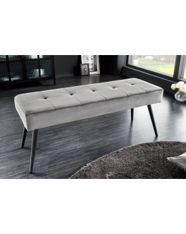 ŁAWKA BOUTIQUE 100X35 CM SZARY WELUR