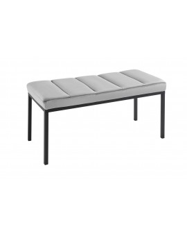 ŁAWKA BOUTIQUE 80X35 CM SZARY WELUR