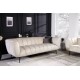 SOFA NOBLESSE 225X90CM WELUR BEŻOWY