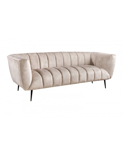 SOFA NOBLESSE 225X90CM WELUR BEŻOWY