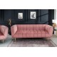 SOFA NOBLESSE 225X90CM WELUR RÓŻOWY