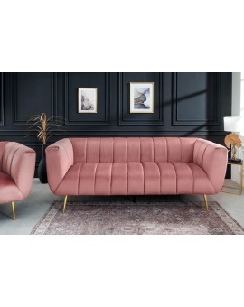 SOFA NOBLESSE 225X90CM WELUR RÓŻOWY