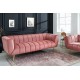 SOFA NOBLESSE 225X90CM WELUR RÓŻOWY