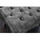 PUF CHESTERFIELD 80X45 CM WELUR ANTRACYTOWY