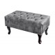 PUF CHESTERFIELD 80X45 CM WELUR ANTRACYTOWY