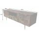 SZAFKA RTV STONE FINISH 160X40CM PALISANDER