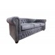 SOFA CHESTERFIELD II ANTYCZNY SZARY