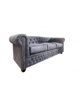 SOFA CHESTERFIELD II ANTYCZNY SZARY