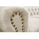 SOFA CHESTERFIELD 2-OSOBOWA WELUR BEŻOWY