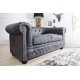 SOFA CHESTERFIELD 2-OSOBOWA II ANTYCZNY SZARY