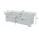 SOFA CHESTERFIELD 3-OSOBOWA WELUR PETROL