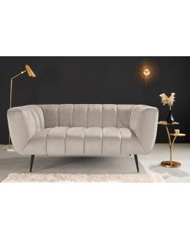 SOFA NOBLESSE 2-OSOBOWA 165CM WELUR BEŻOWY