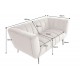 SOFA NOBLESSE 2-OSOBOWA 165CM WELUR CIEMNOSZARY