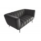 SOFA NOBLESSE 2-OSOBOWA 165CM WELUR CIEMNOSZARY