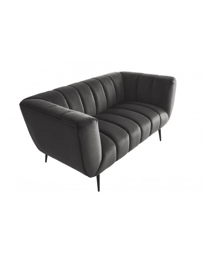 SOFA NOBLESSE 2-OSOBOWA 165CM WELUR CIEMNOSZARY