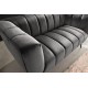 SOFA NOBLESSE 2-OSOBOWA 165CM WELUR CIEMNOSZARY